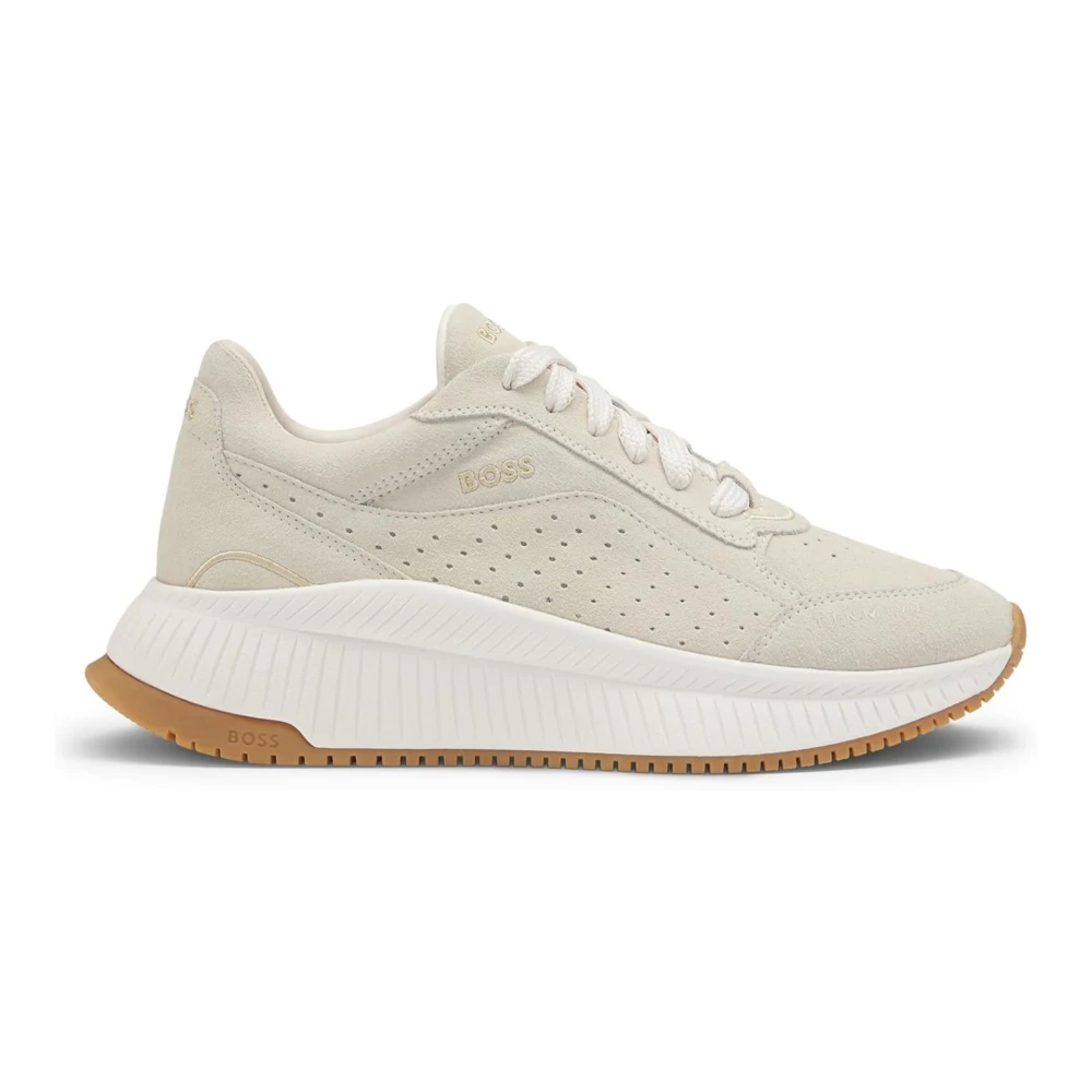 Hugo Light Lace-Up Sneakers Ttnmevo Dames Schoenen Grijs
