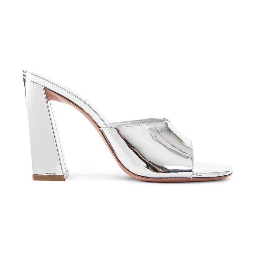 Amina Muaddi Vrouw Grijs Dames, Schoenen, : Leer, Maat 35 Eu