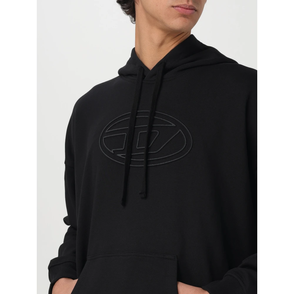 Diesel Zomer Fleece Big Oval Stijl Black Heren