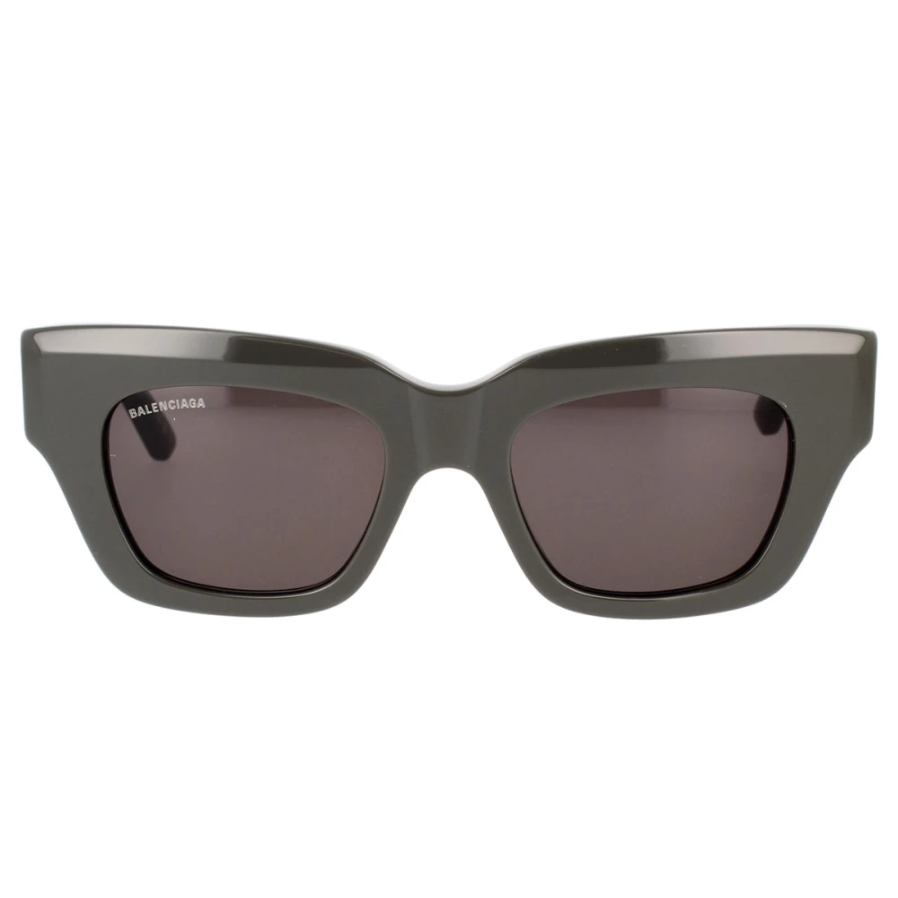 Balenciaga Fyrkantiga solglasögon med vintage-inspirerad signatur Gray, Dam