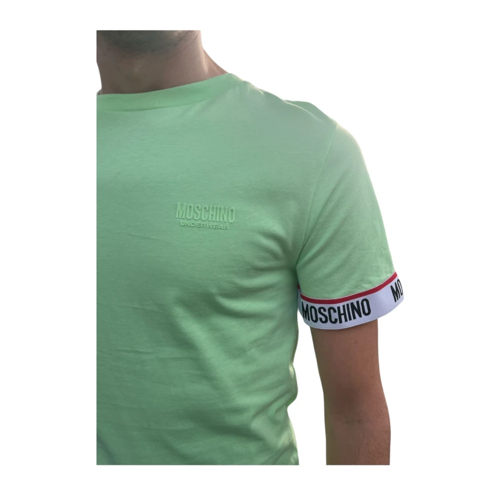 Moschino Katoenen T-Shirt met Korte Mouwen Model A07824305 Green Heren