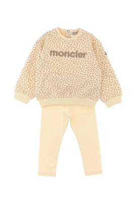 Leopardmönstrat Sweatshirt-Set