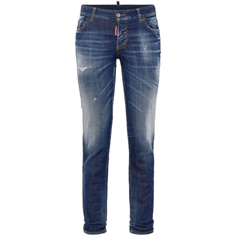 Dsquared2 Donkerblauwe Skinny Jeans Blue Dames