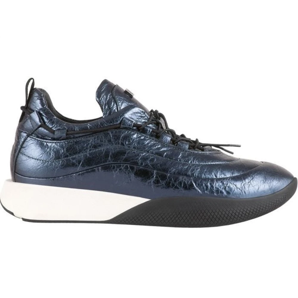 Högl Metallic Platform Sneakers Blue, Dam