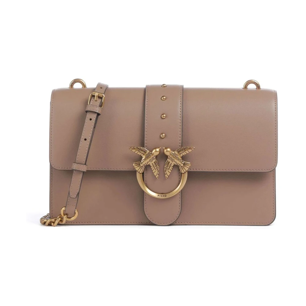 Pinko Classic Love Bag Shoulder Handbag - Female - Cross Body Bags - Beige - One Size - Bags