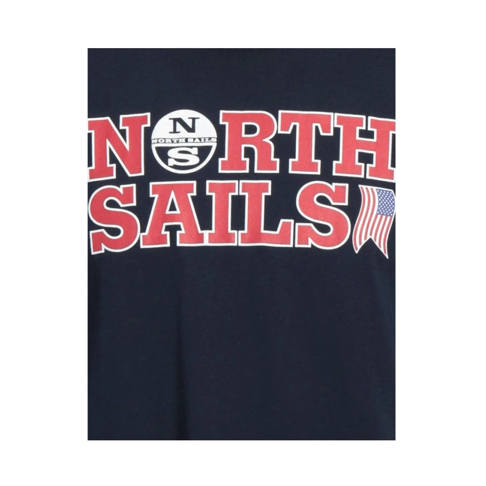 North Sails Nautisch Blauw Katoenen T-Shirt Blue Heren