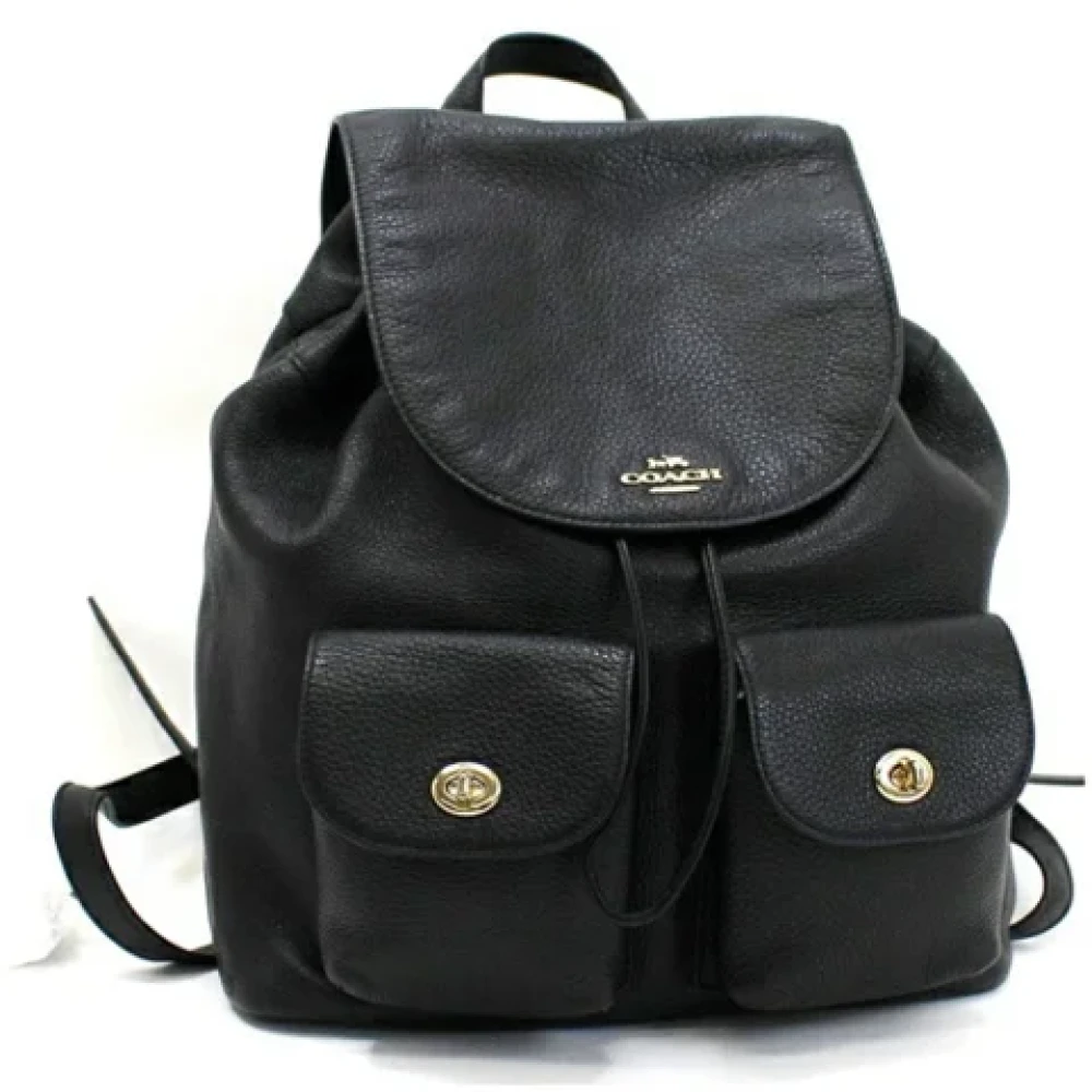 Coach Pre-owned Leather backpacks Black Heren