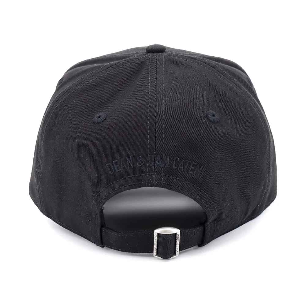 Dsquared2 Zwarte Katoenen Baseballpet met Logo Black Heren