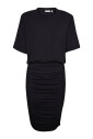 robe-courte-noire-a-jupe-drapee