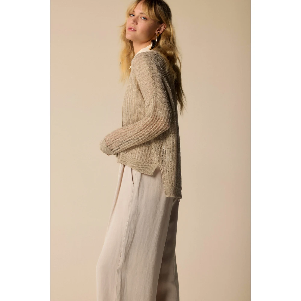 Kocca Stijlvolle Cardigans voor Vrouwen Beige Dames