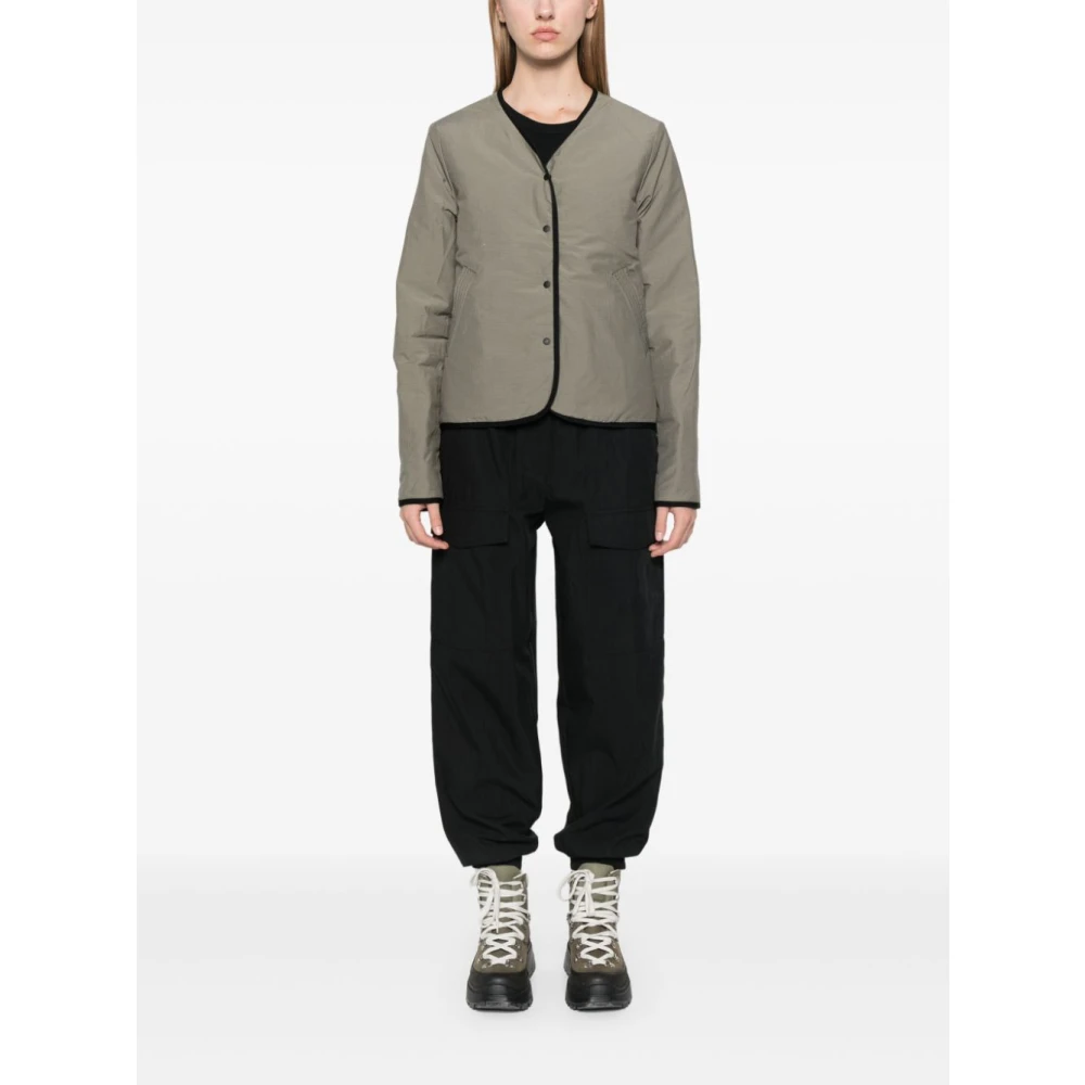 Canada Goose Groene Gewatteerde V-Hals Jas Green Dames