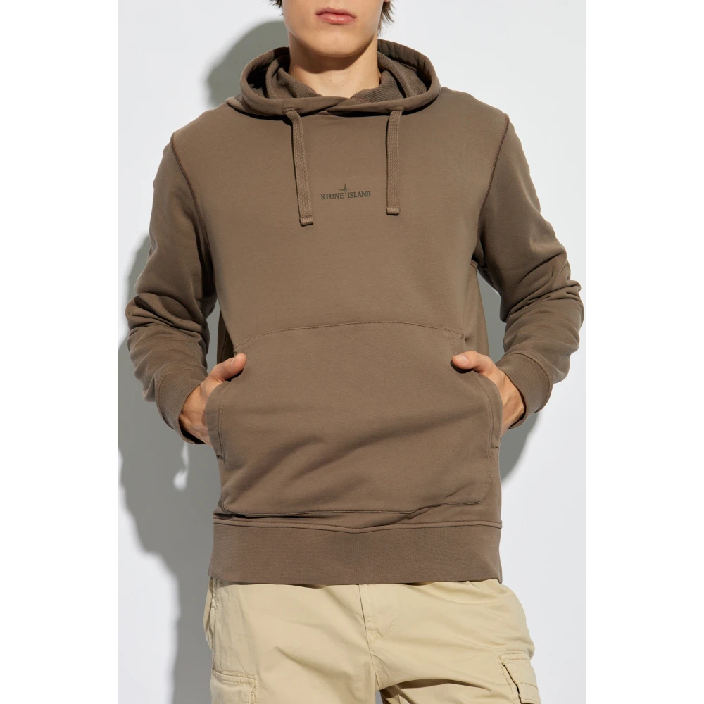 Stone Island Hoodie Brown Heren