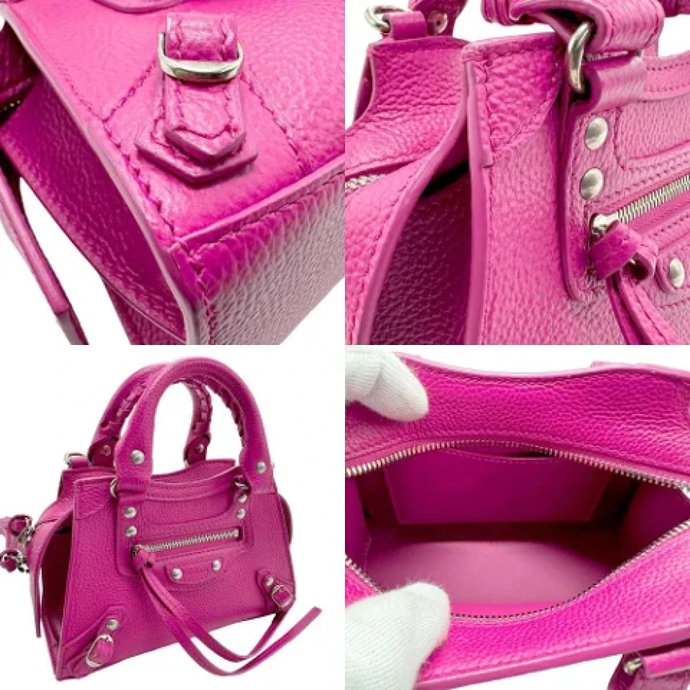 Balenciaga Vintage Pre-owned Leather handbags Pink Dames