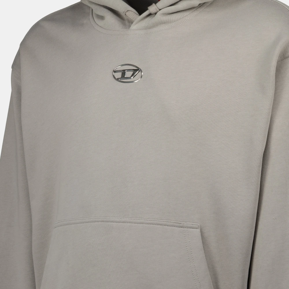 Diesel Grijze Hoodie Lente-Zomer 2025 Gray Heren
