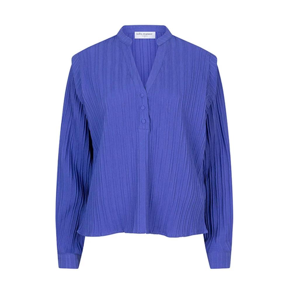 Lofty Manner Sophie Blouse met Lange Mouwen Blue Dames
