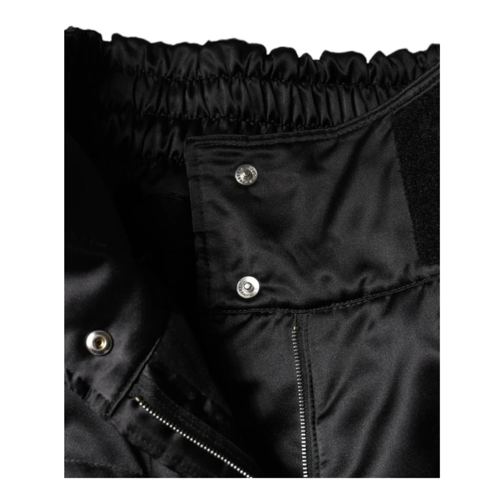 Dolce & Gabbana Zwarte Boot Cut Broek Hoge Taille Black Dames