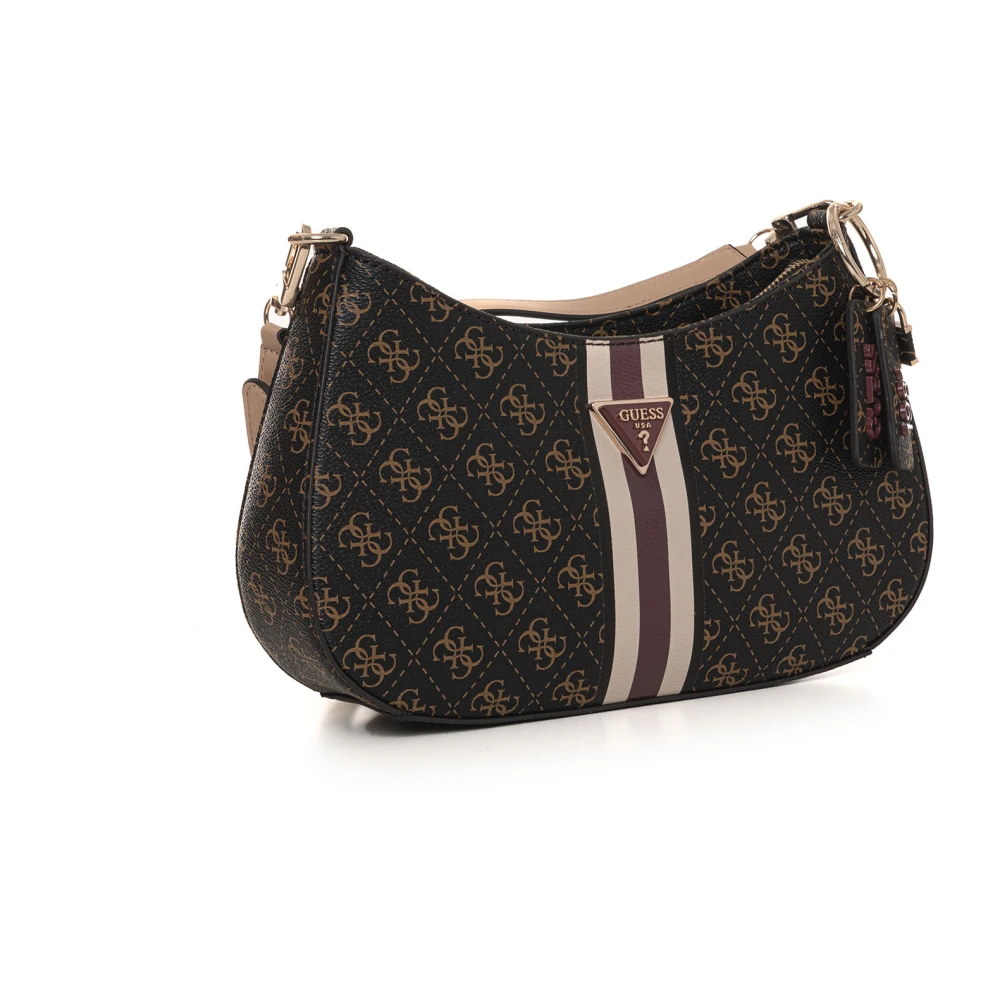 Guess Noelle Schoudertas met Logo Brown Dames