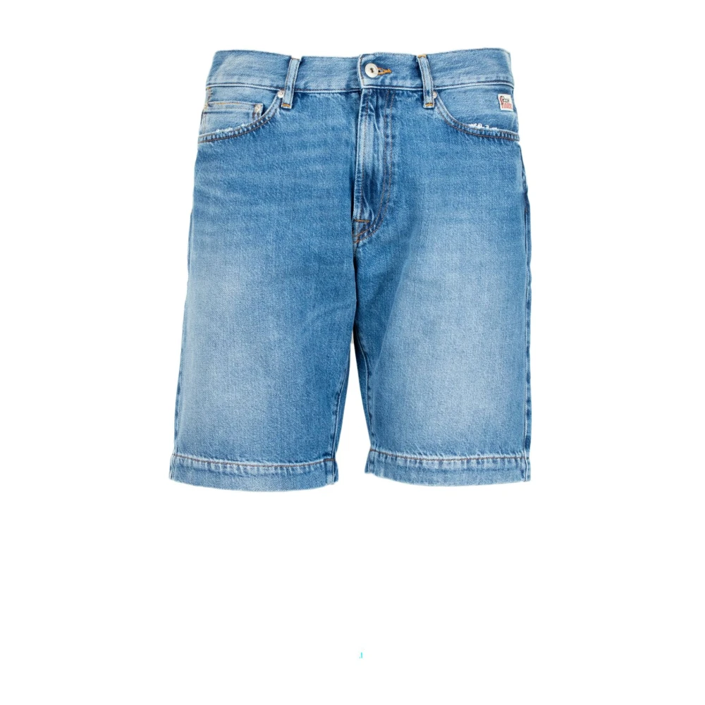 Roy Roger's Denim Bermuda Shorts Blue Heren