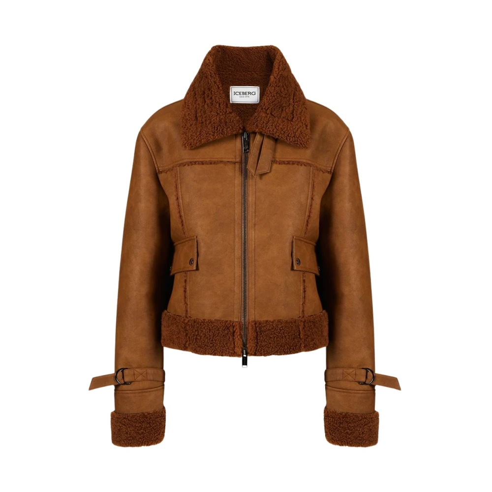 Iceberg Eco-schapenvachtjas Beige Dames