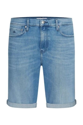 Slim Fit Ljus Tvätt Polyester Bermuda