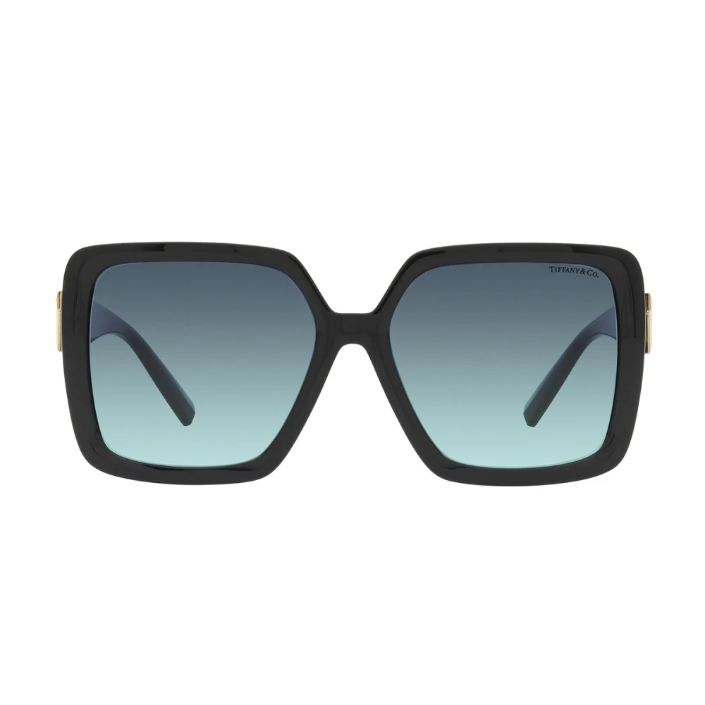 Tiffany Zonnebril met vierkant montuur en vrouwelijke details Black Dames