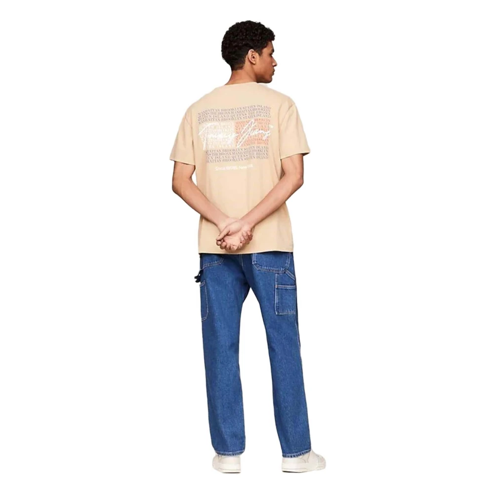 Tommy Jeans Flag T-shirt Beige Heren
