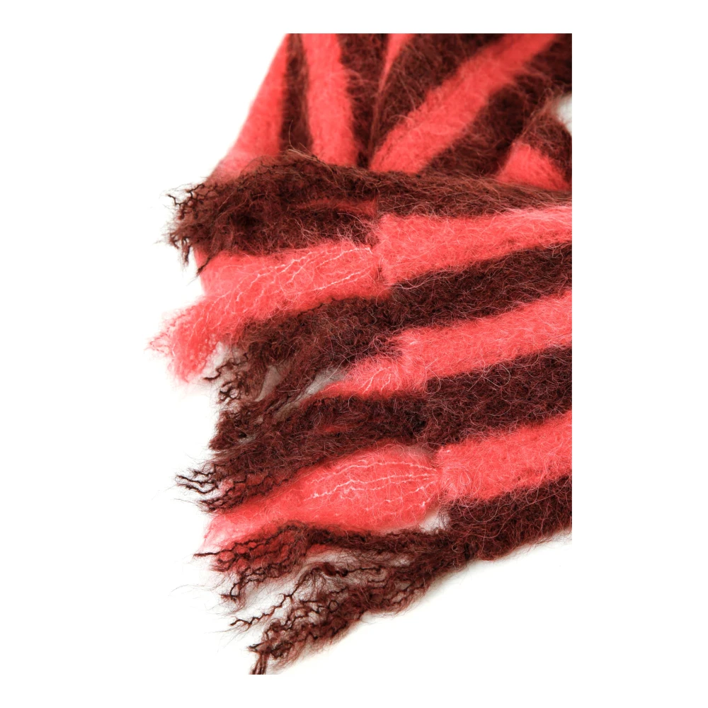 American vintage Sjaal met Franjes Brown Unisex