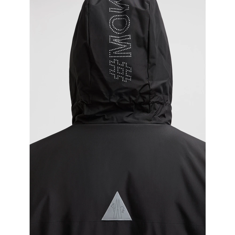 Moncler Outdoor Zwarte Jas Waterdicht Met Capuchon Black Heren