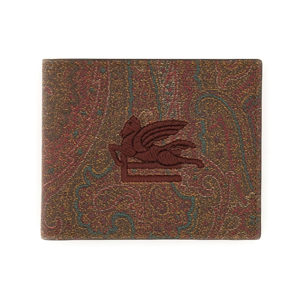 ETRO Paisley Print Portemonnee van Katoenmix Multicolor Heren