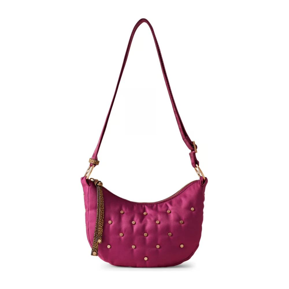 Borbonese Mini Luna tas in Fuchsia Nylon Pink Dames