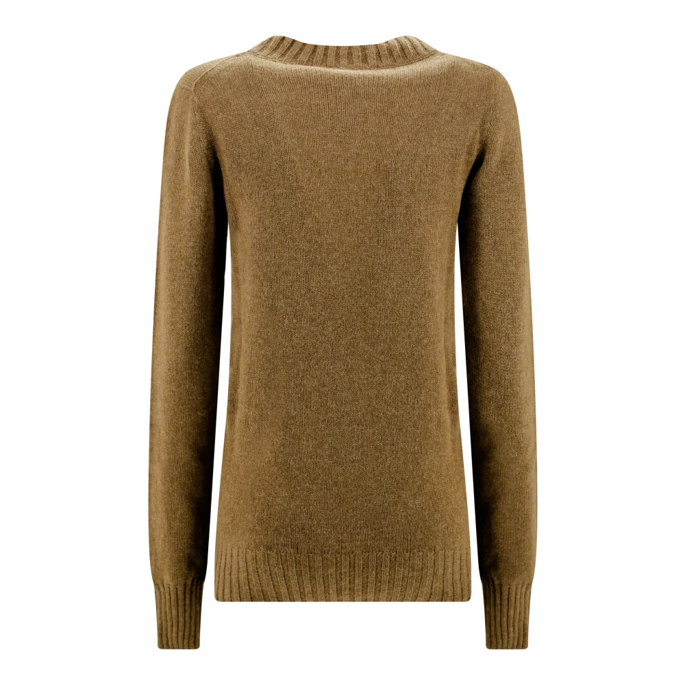 Philosophy di Lorenzo Serafini Bruine Gebreide Crew Neck Sweater Brown Dames