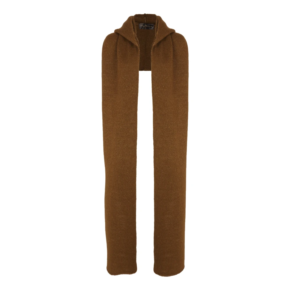 Cortana Circ baby alpaca en zijden sjaal Brown Dames