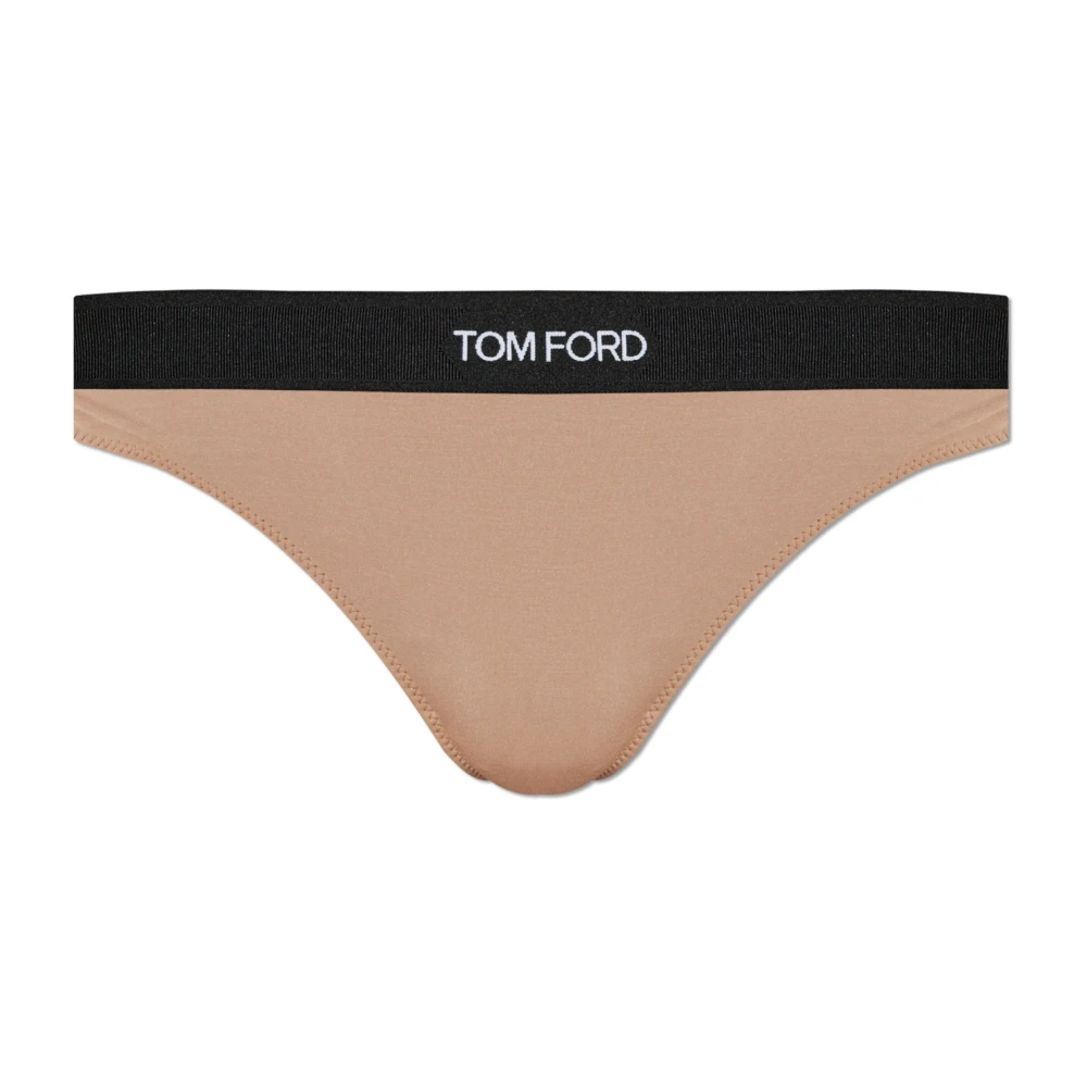 Tom Ford Women's Beige Thongs With Logo