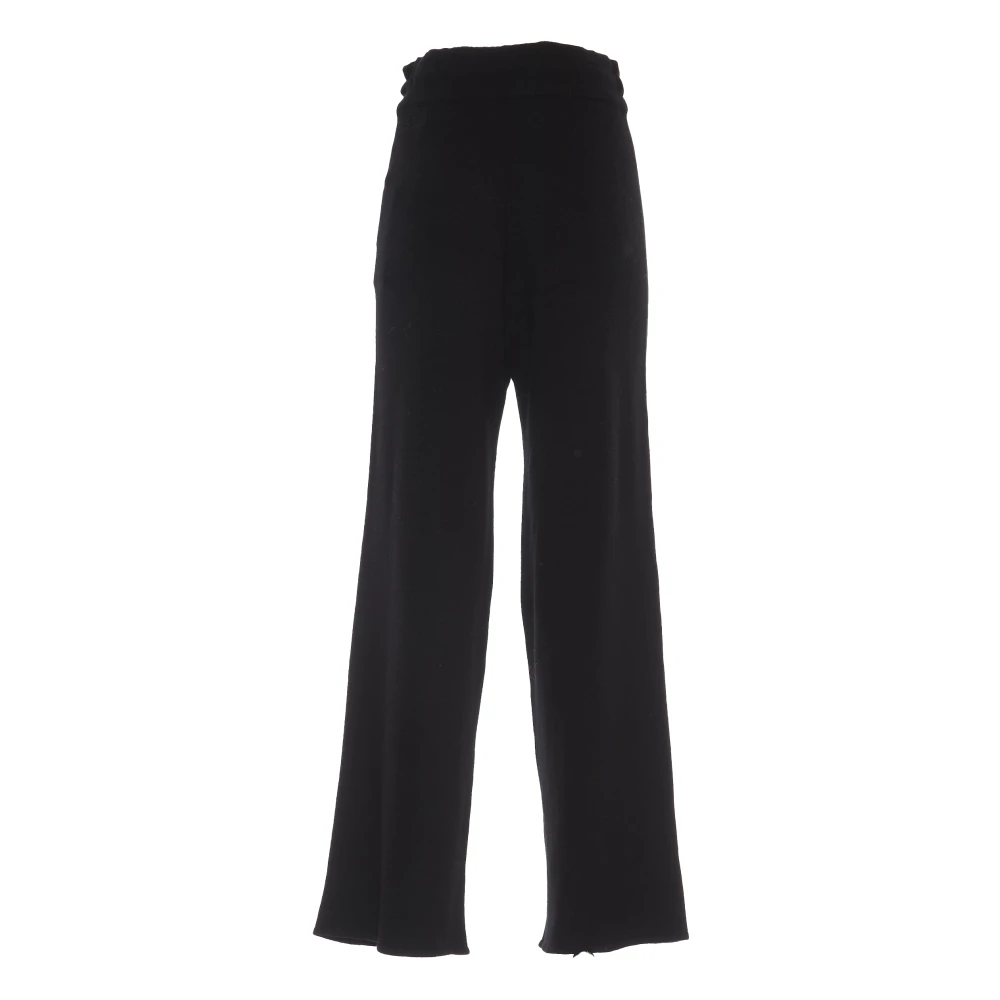 MC2 Saint Barth Zwarte Palazzo Broek Elegante Stijl Black Dames