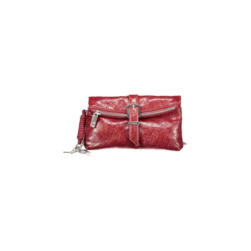 Borsa A Spalla Desigual Mone_half Logo Clutch Mi 26Wayp06 Donna Rosso Unica - Immagine 8