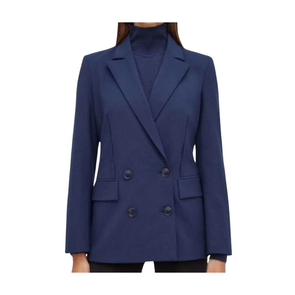 Patrizia Pepe Damen Blau Blazer Aus Wollmischung