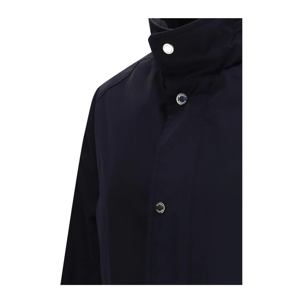 Moorer Waterdichte jas met afneembare capuchon Blue Heren