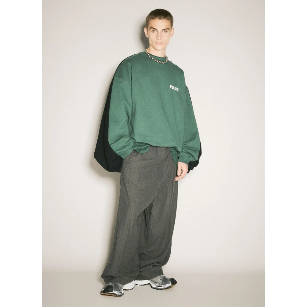 Vetements Dubbel Sweatshirt met Tekstprint Green Heren