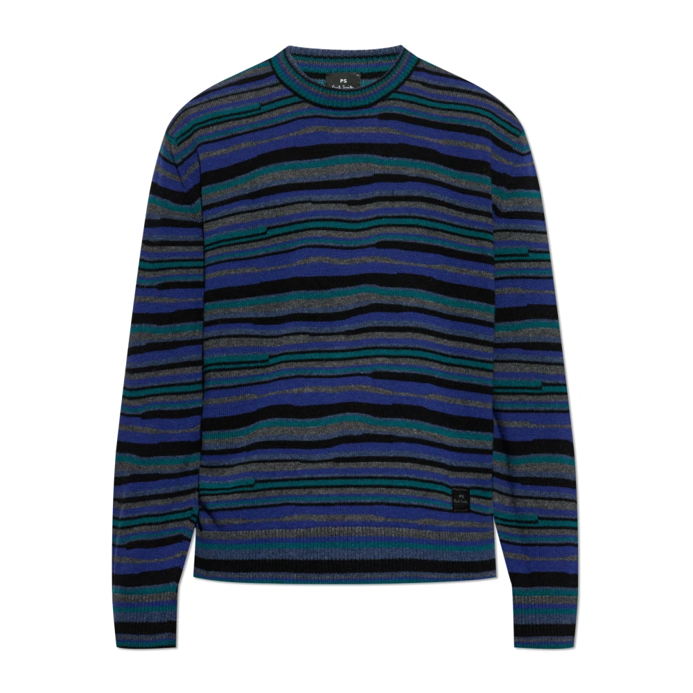 PS By Paul Smith Gestreepte Crew Neck Wollen Trui Multicolor Heren