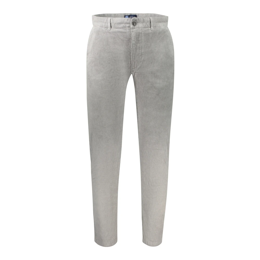 North Sails Men's Gray Slim-Fit Velvet Trousers