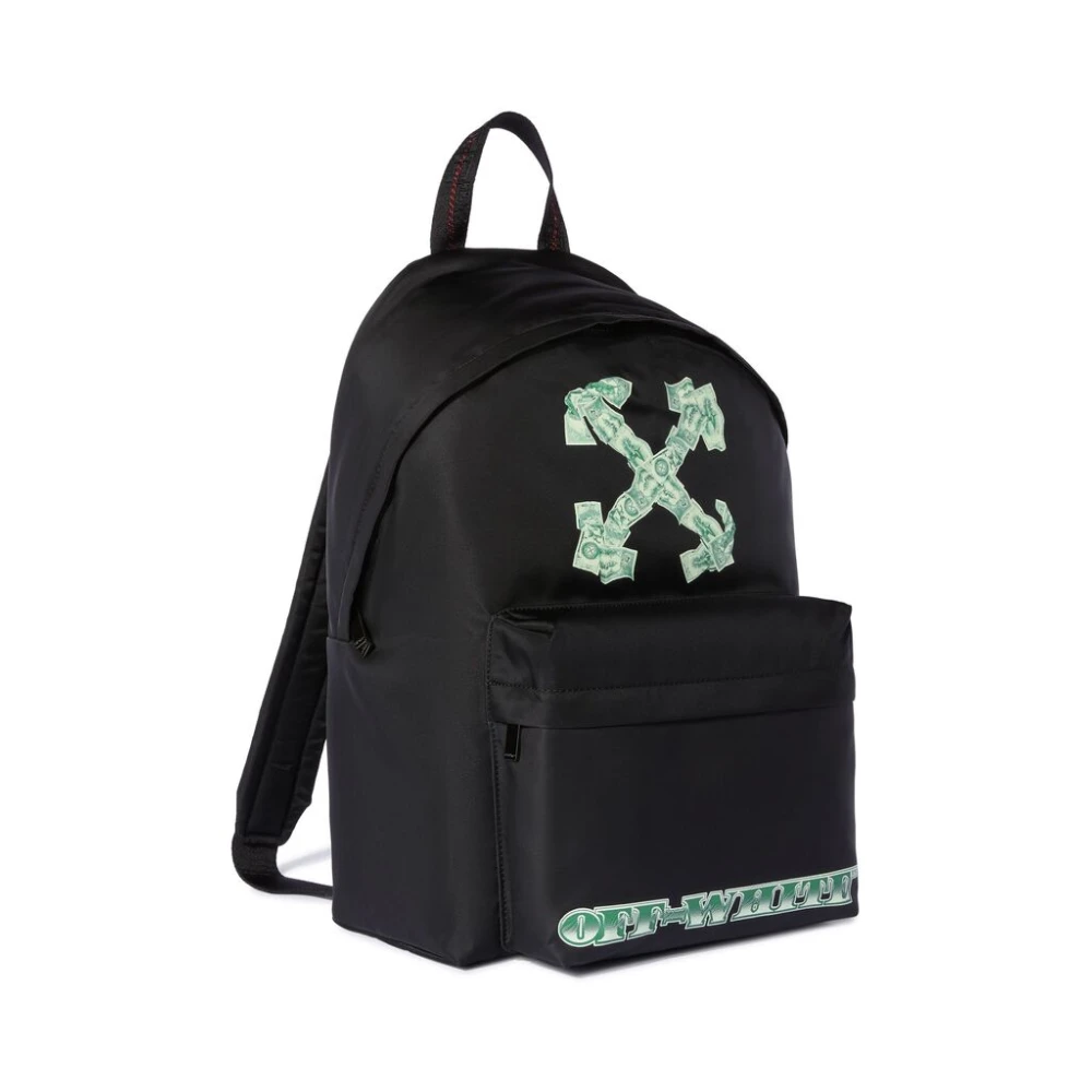 Off White Zwarte rugzak met bovenrits Black Heren