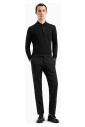 pull-polo-noir-avec-aigle-brode