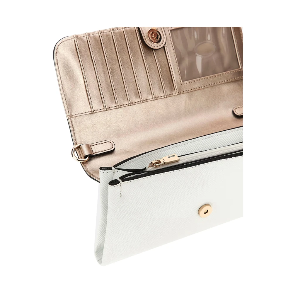 Guess Witte Schoudertas met Gouden Details White Dames
