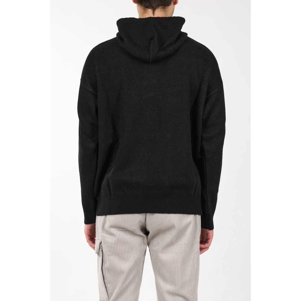 Family First Wollen hoodie met logo Black Heren