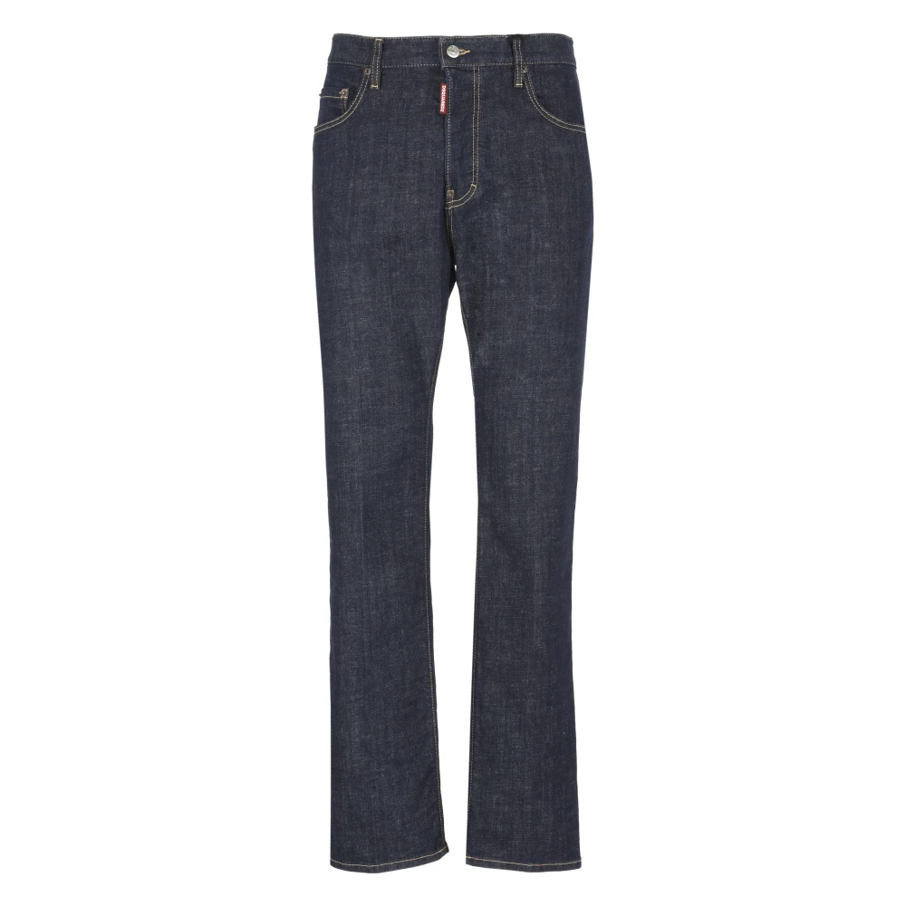 Dsquared2 Blauwe Katoenen Jeans met Logopatch Blue Heren