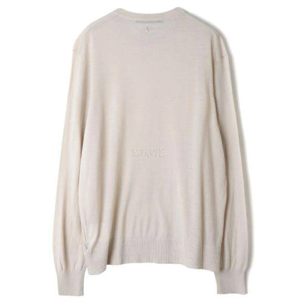 Neil Barrett Bolt Wollen Trui Beige Heren