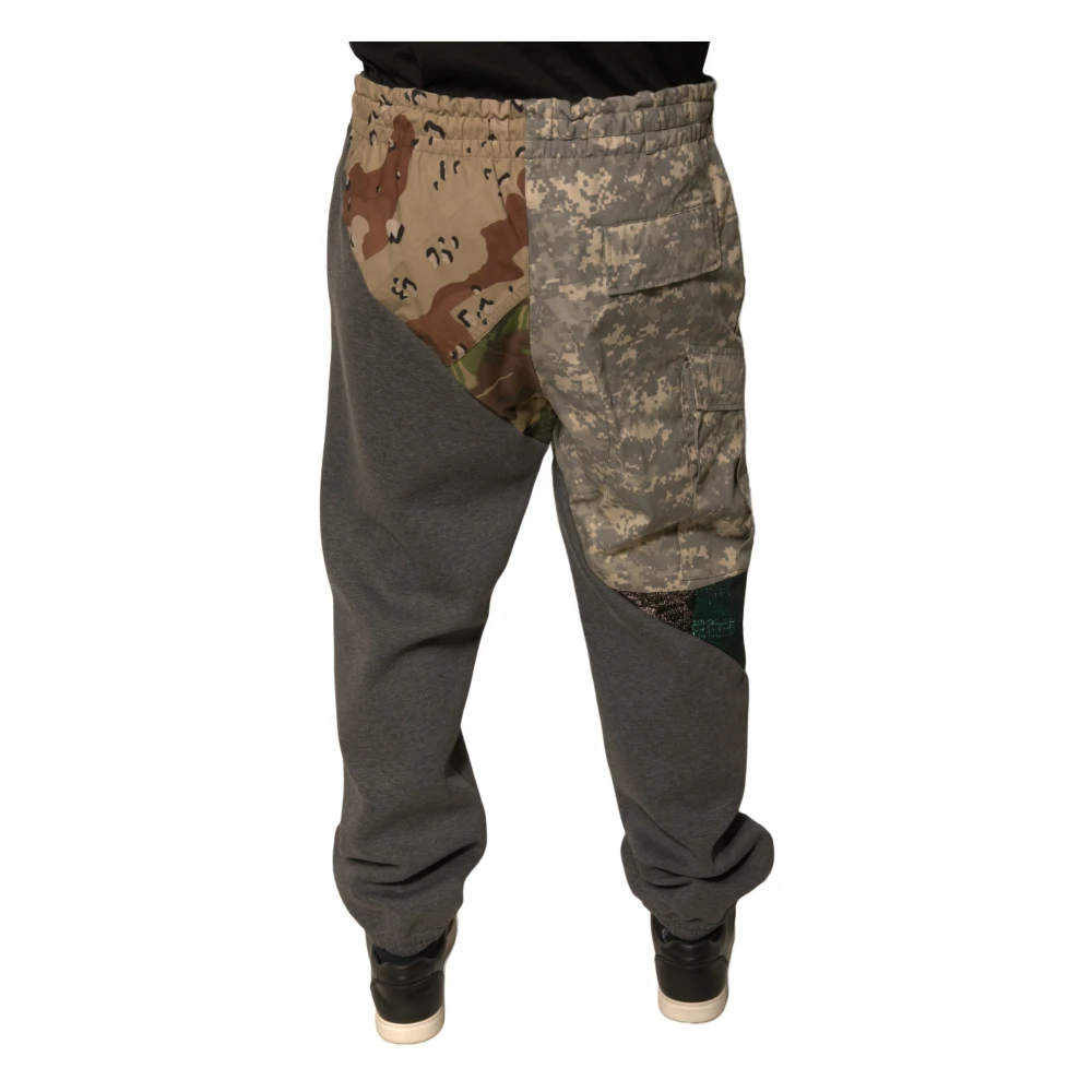 Dolce & Gabbana Camouflage Patchwork Jogger Sweatpants Multicolor Heren
