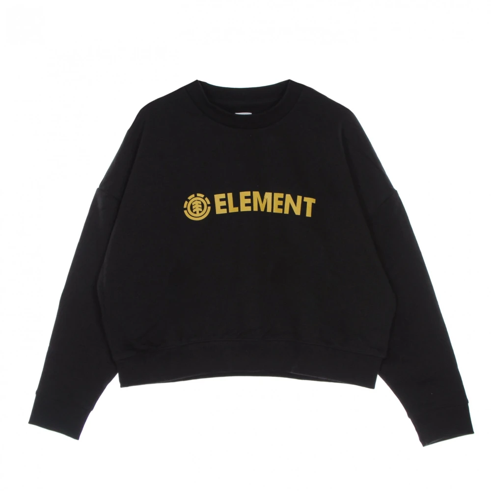 Element Zwarte Logic Crew Sweatshirt voor Vrouwen Black Dames