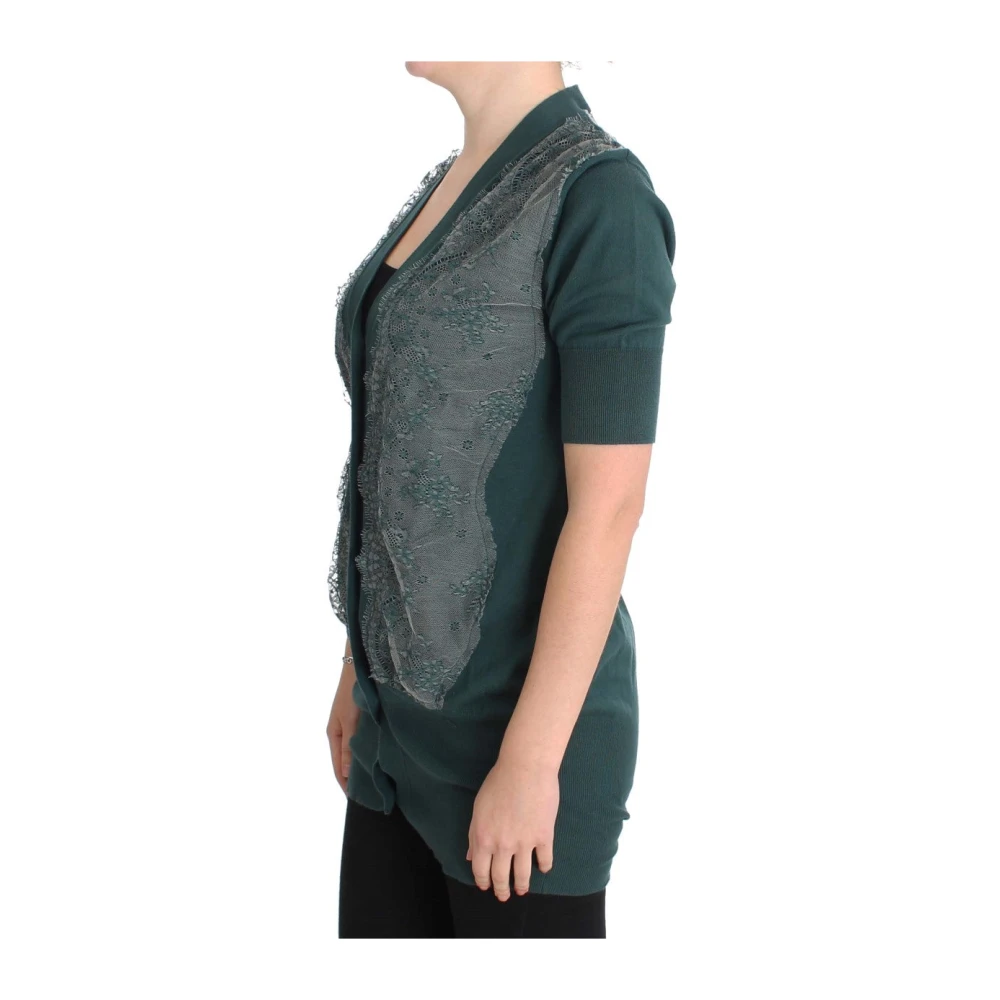 Pink Memories Elegante Groene Kant Vest Green Dames