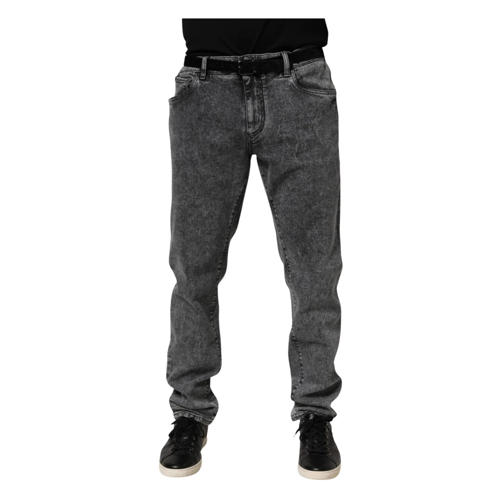 Dolce & Gabbana Men's Gray Slim Fit Denim Trouser Jeans